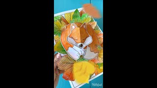 3D Woodland Animal Collage Paper Craft to color