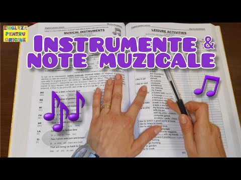 Lecţia # 238 – Instrumente 🎹🎷🥁🎺 & note muzicale 🎶