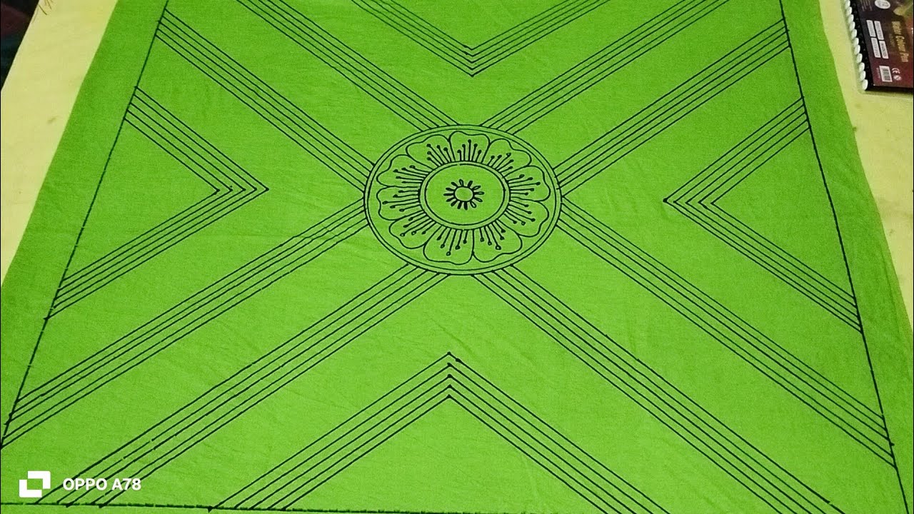 How to draw baby nokshiKatha unique design|| বেবি নকশী কাঁথার টিউটোরিয়াল ভিডিও 