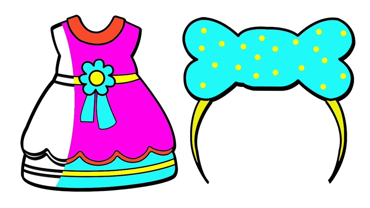 Easy Draw Dress for kids & Toddlers رسم سهل للاطفال ڈرائنگ