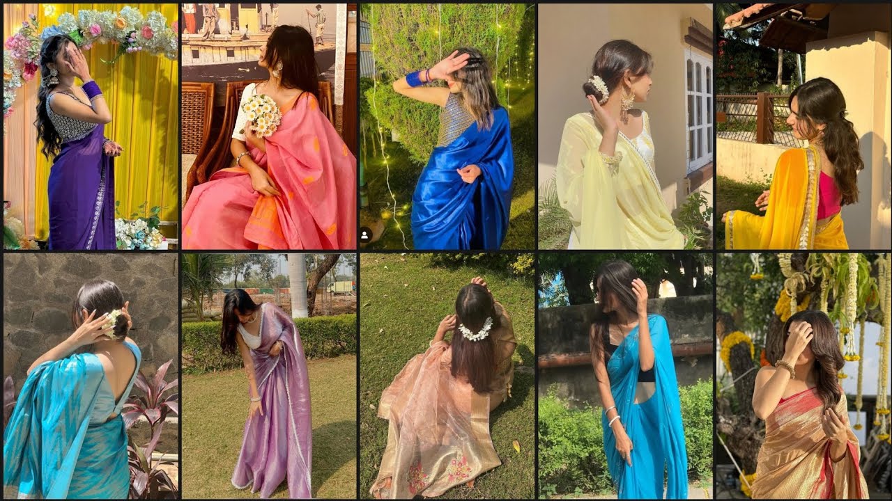 🌼Beautiful trending saree poses❤️|🌷Saree dpz🦋Instagram pics💝|🍁Saree photography💞whatsapp🔥dp photo✨