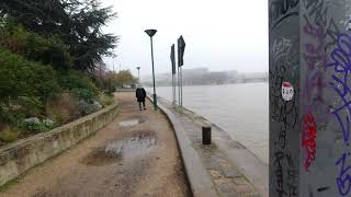France Walk - Walk around the center of Paris (The river Seine) - 4K