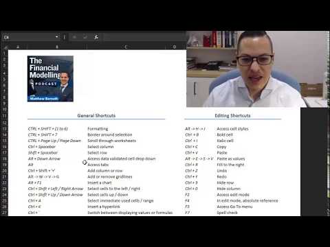 Financial Modelling Podcast Excel Shortcuts (with download)