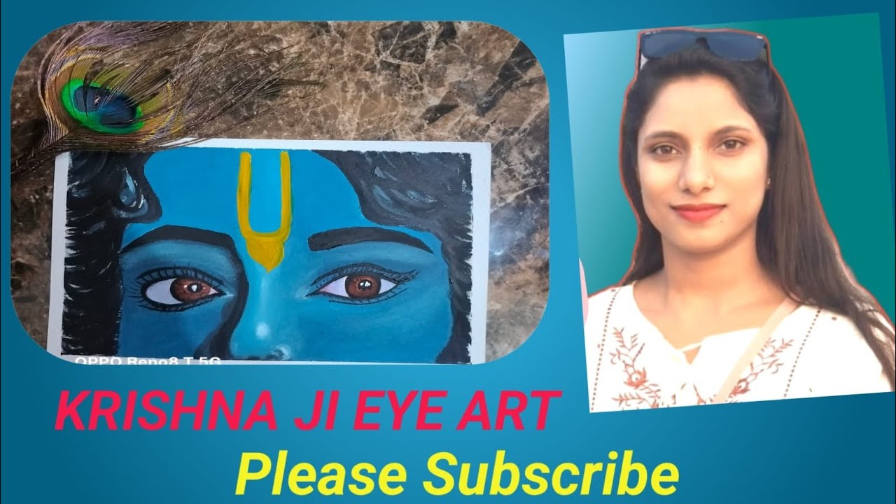 Shri Krishna Eyes Painting 🎨💙 | Step by Step Krishna Painting