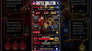 Portugal vs Congo DR 🔥 Fans CLASH Online! World Cup 2026 Social Buzz ⚽ Roblox #Shorts