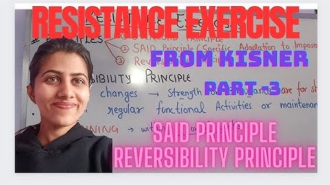 SAID PRINCIPLE || REVERSIBILITY PRINCIPLE || PART -3 || RESISTANCE EXERCISE