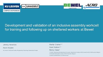 Developing an inclusive assembly cell for training and following up on sheltered workers at Bewel