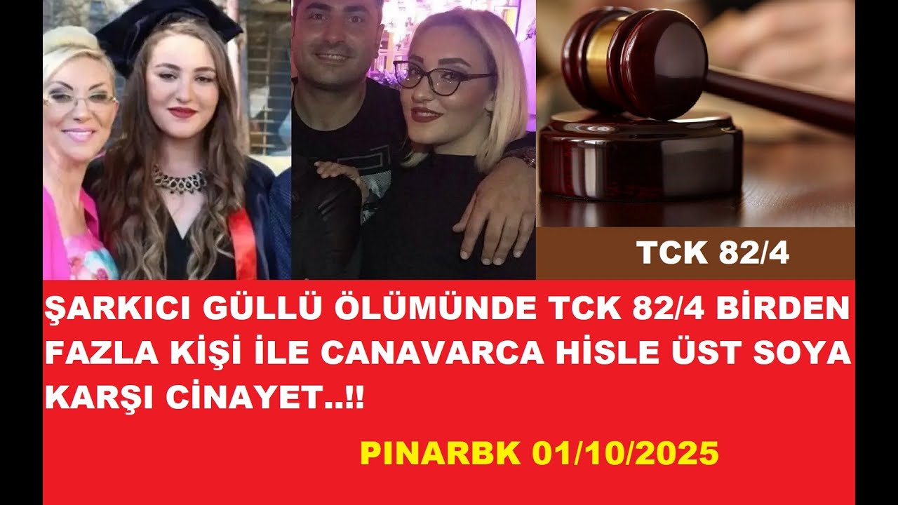 ŞARKICI GÜLLÜ ÖLÜMÜNDE TCK 82/4 BİRDE FAZLA KİŞİ İLE CANAVARCA HİSLE ÜST SOYA KARŞI CİNAYET