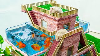 Build Billionaire House For Hamster - Build Swimming Pool Hamsters House