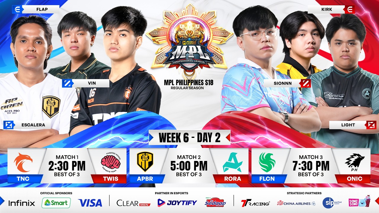 🔴 LIVE | MPL PH S18 | FILIPINO - Week 6 Day 2