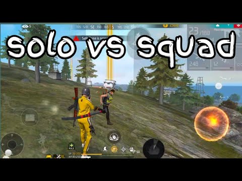 best solo vs squad gameplay || garena free fire - YouTube