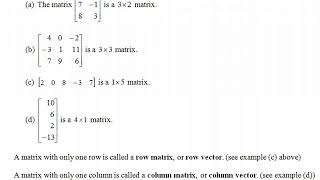 Matrix Basics