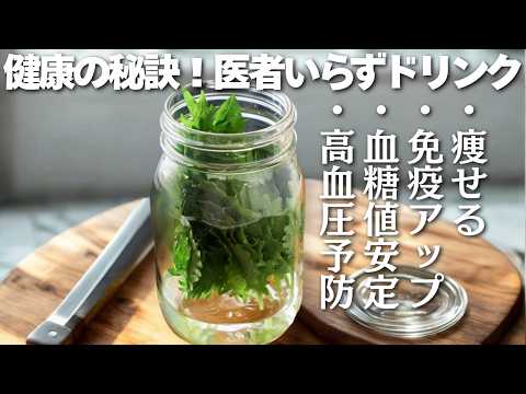 【簡単】毎日1杯の健康飲料青じそジュース。夏バテ知らず、ダイエット効果も!残ったシソの活用法 。大葉/紫蘇/青紫蘇