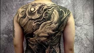 Dragon tattoo full back by Trung Tadashi Artist - Amazing freehand skills.