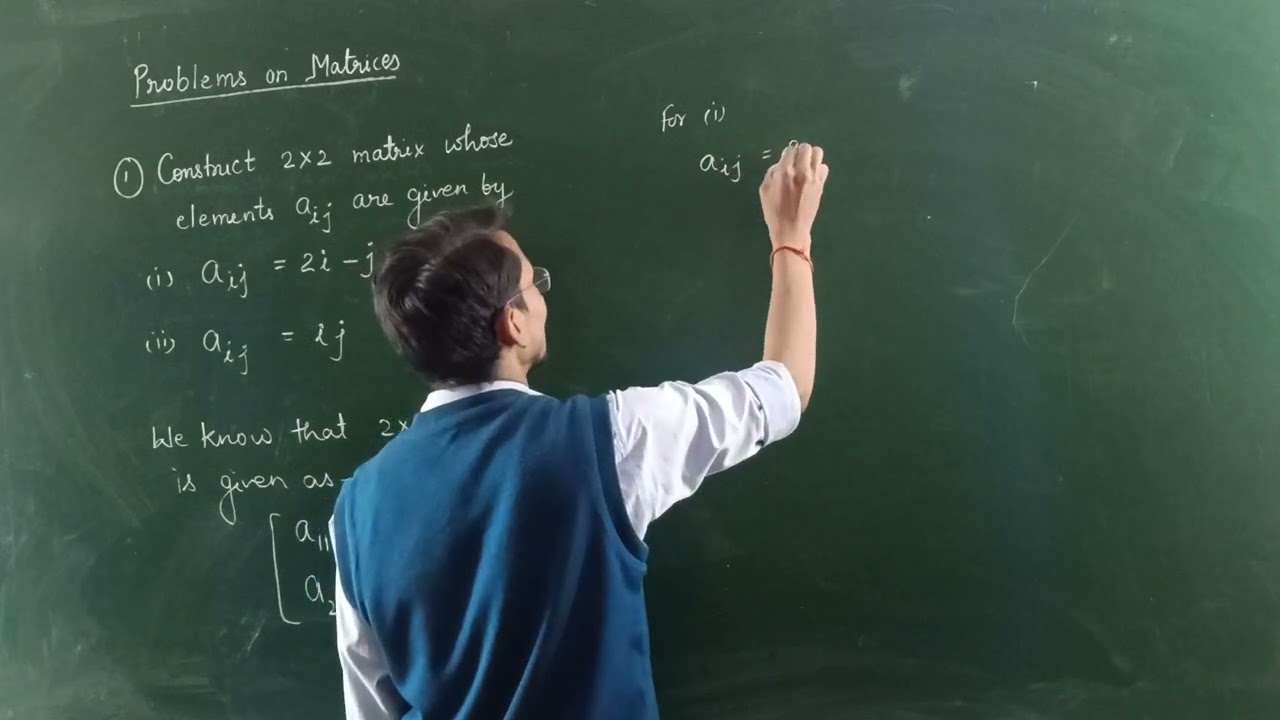 Construct 2×2 matrix