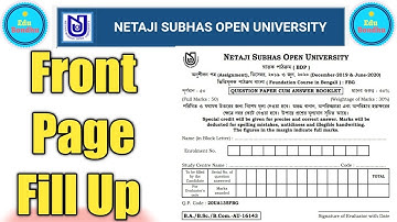 NSOU BDP Assignment Front Page Fill Up || খাতা সেলাই এর সঠিক পদ্ধতি || BDP Assignment Guidelines 🔥