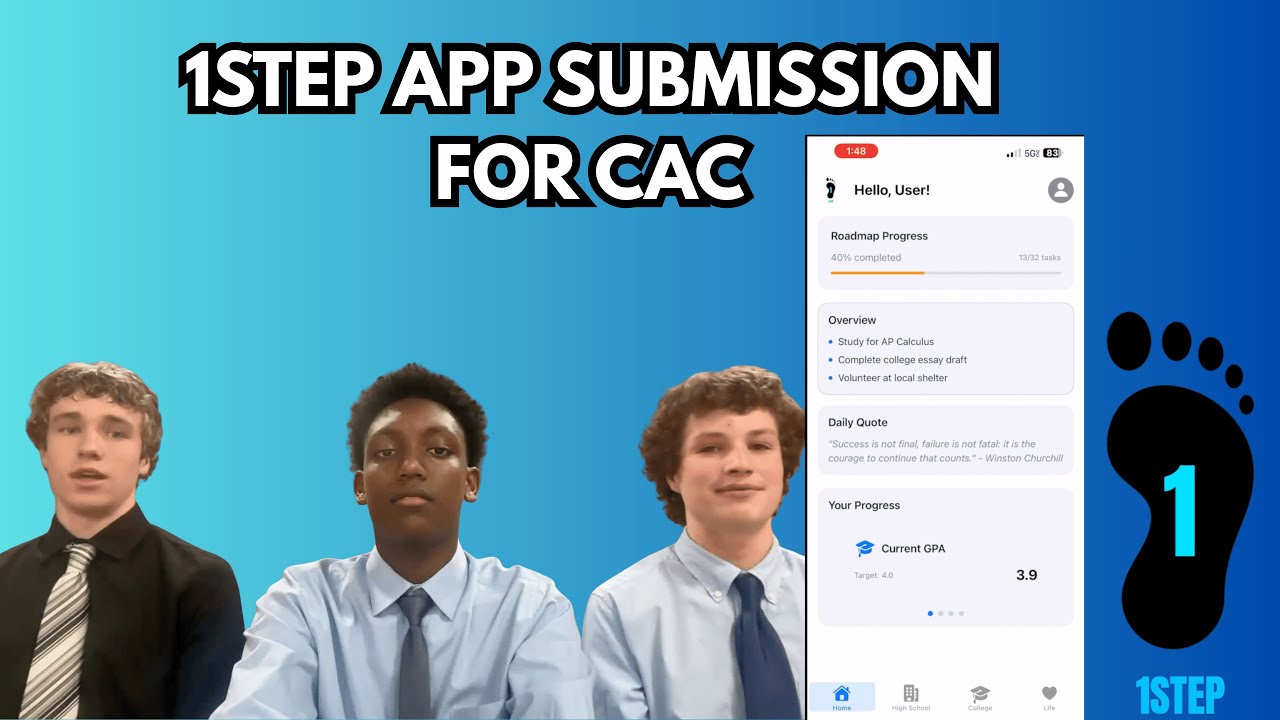 Congressional App Challenge 2025 - 1STEP App - YouTube
