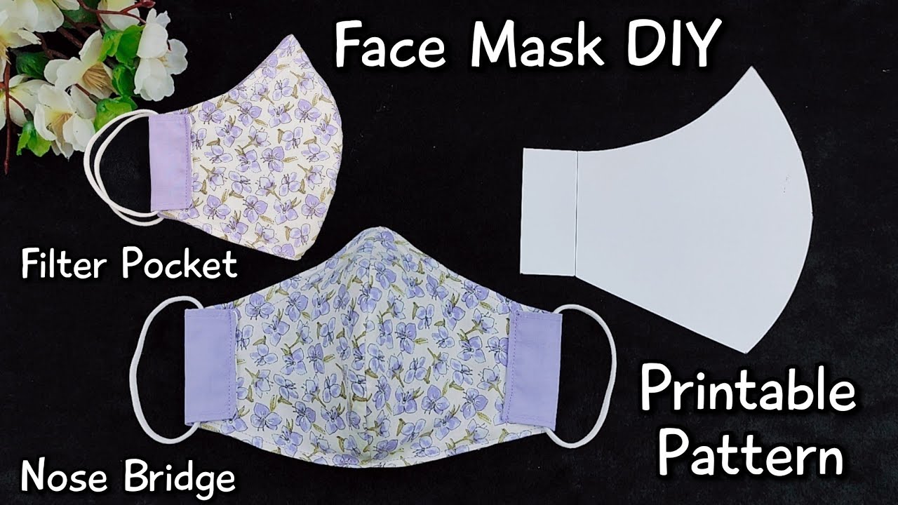 WoW 🔥 Perfect face mask with filter pocket and nose wire | PRINTABLE ...