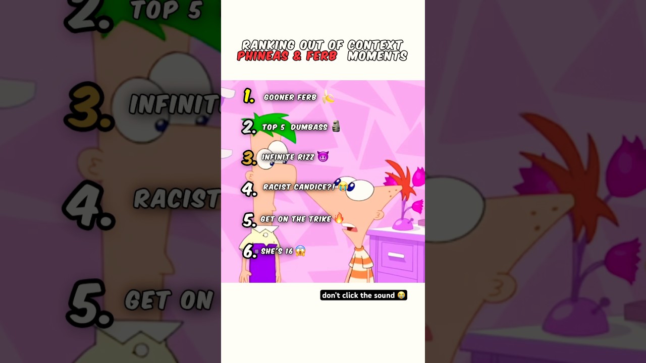 Ranking Phineas and Ferb Moments 😭