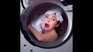 Step sister stuck in washing machine - AI generated music video