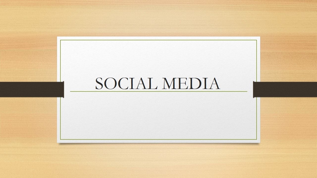 social media presentation - YouTube