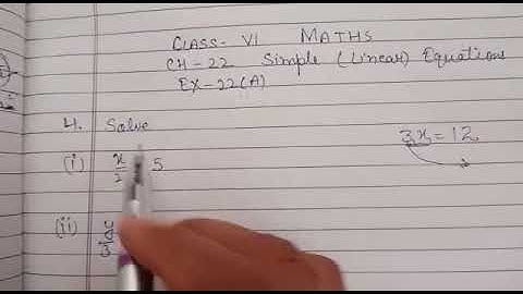 Q4 full Ex-22A part-5  ch-22 simple Linear equations class VI ICSE BOARD maths by love with mathemat