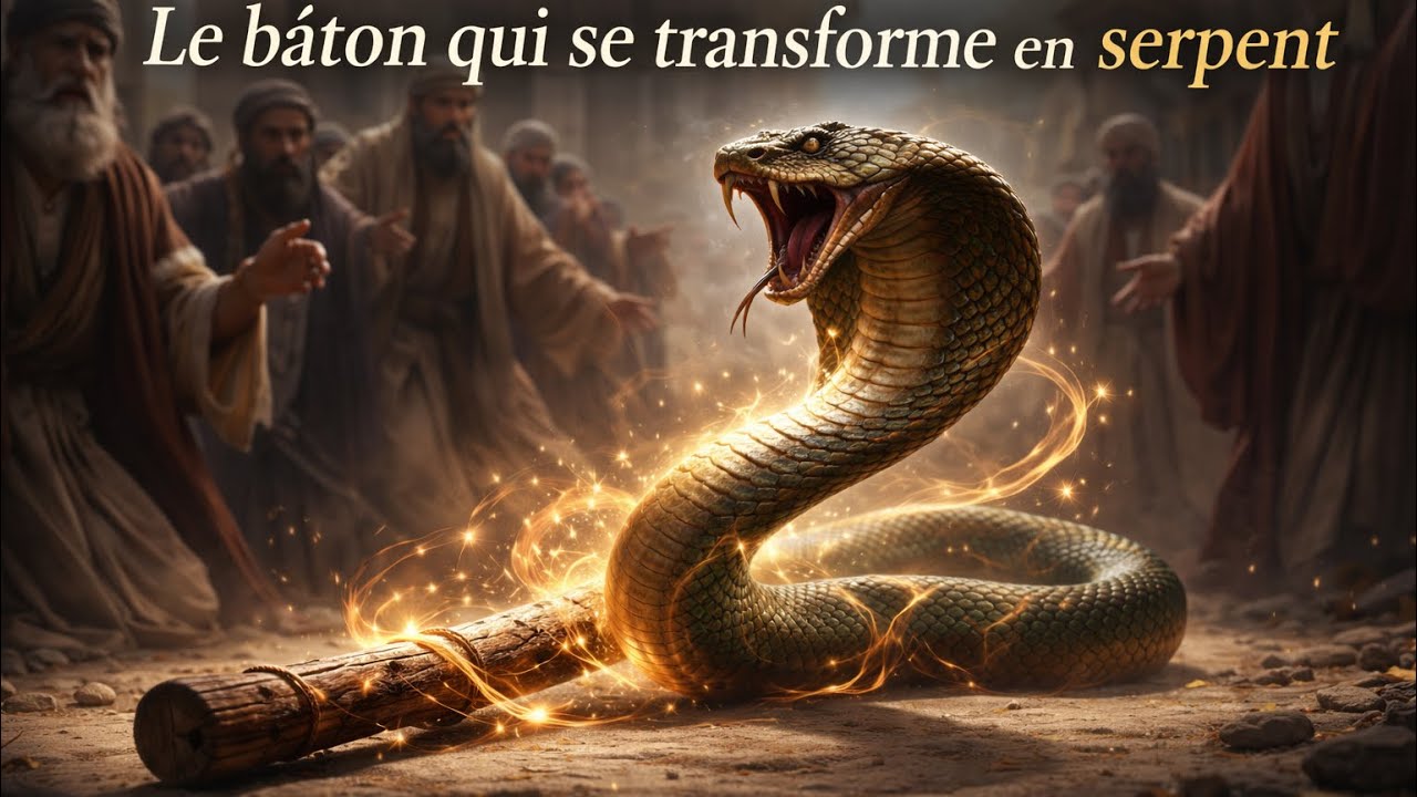 Le bâton qui se transforme en serpent.