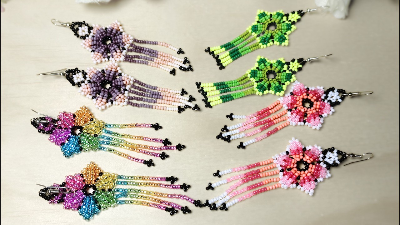 💚 Florece con este bello par de aretes ⎮ Tutorial paso a paso