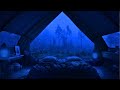Crazy Rain and Thunder inside a Cozy Forest TENT Sleep and Study with Rain Sounds