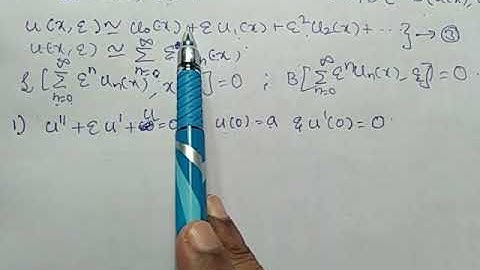 Perturbation method - video 1