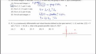 Math Subject GRE Practice #13 GR1268