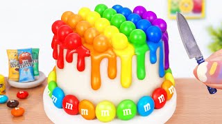 Miniature Sweet Rainbow Chocolate Pop It and M&M Cake ? Miniature Buttercream Cake Decorating