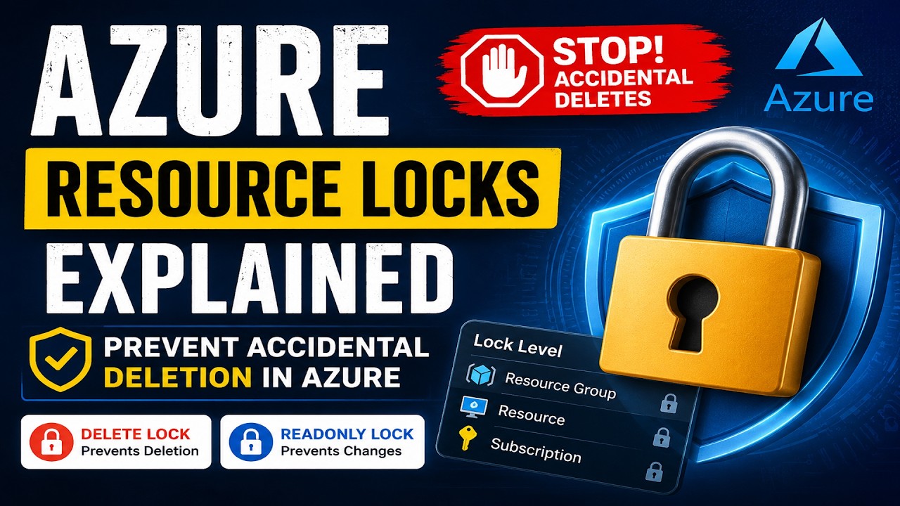 Azure Resource Locks Explained | Prevent Accidental Deletion in Azure 🔒