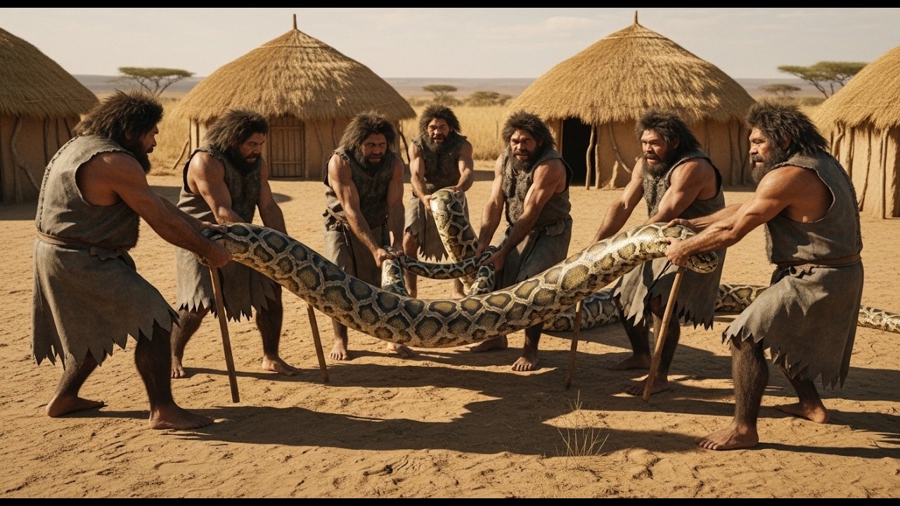 Python Snake Chase Prehistoric Survival Story Giant Python Snatches Food — A Deadly Chase ...