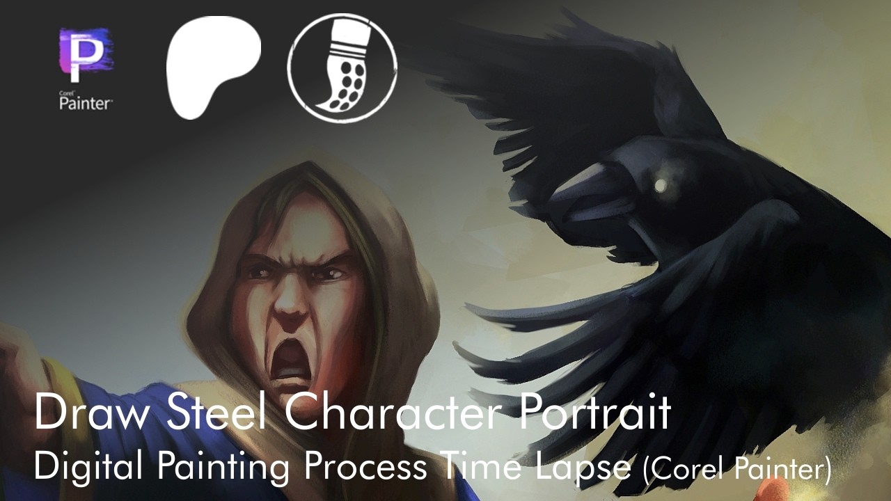 Digital Drawing Process Time Lapse: Draw Steel Character - YouTube