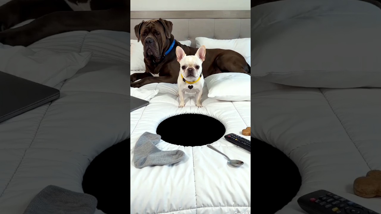 Funny Chihuahua Tries To Hide A Black Hole From His Owner 😂