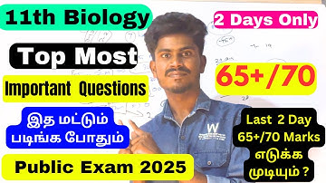 11th biology public important questions 2025 | 11th bio Botany public important questions 2025