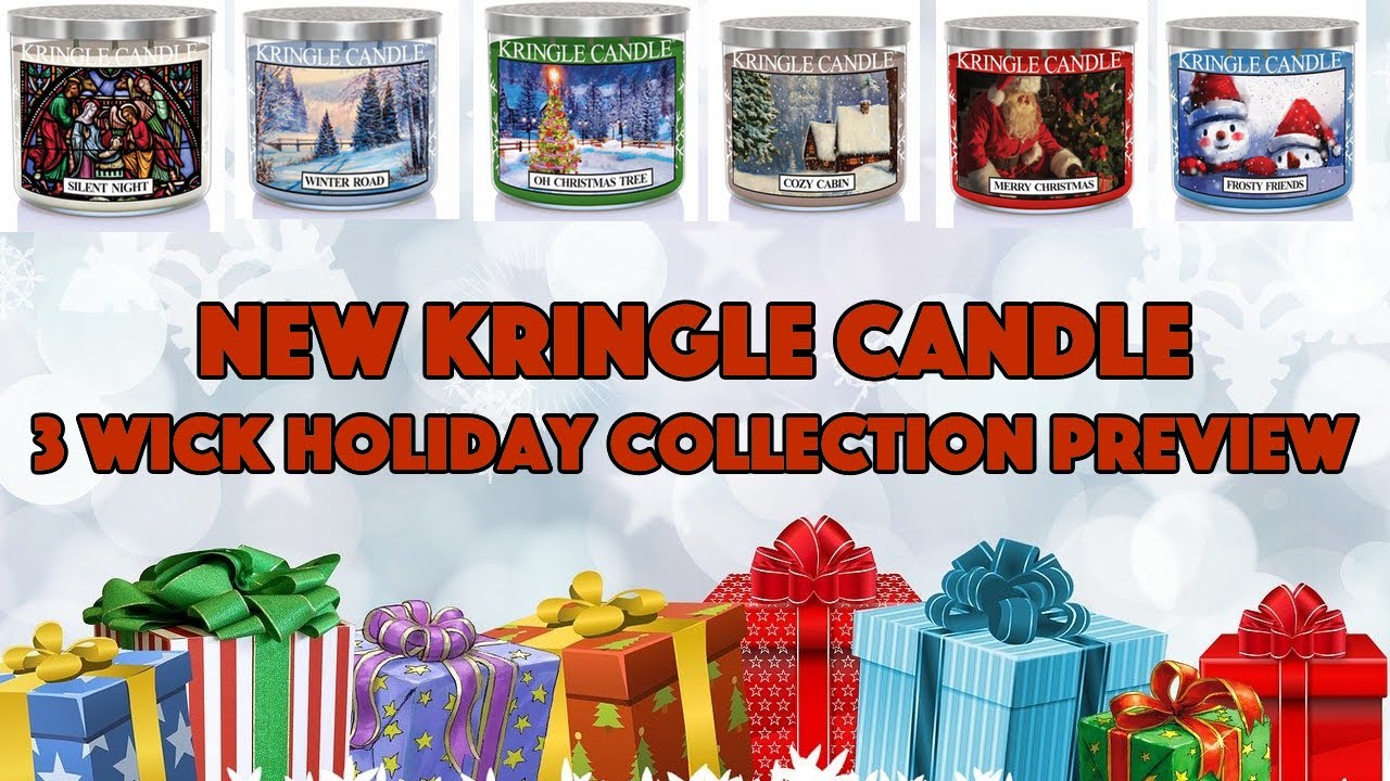 NEW Kringle Candle Holiday 3 Wick Collection Preview Limited Edition