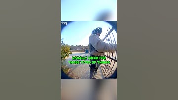 California Cop Made One Hilarious Mistake - Caught on Ring Doorbell Camera 😂 #shorts