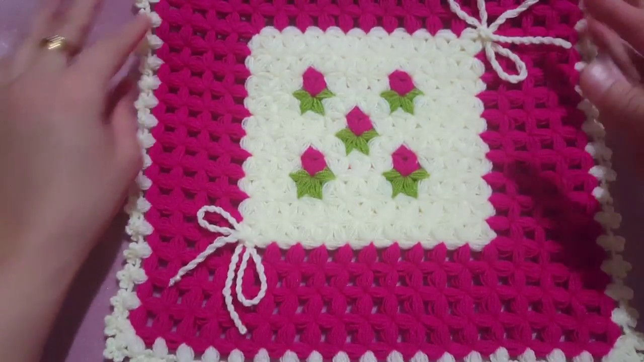 Cicekli Kare Lif Yapimi Youtube Granny Square Projects Crochet Blanket Patterns Crochet Patterns