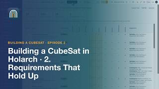 Building a CubeSat in Holarch 02: Requirements That Hold Up