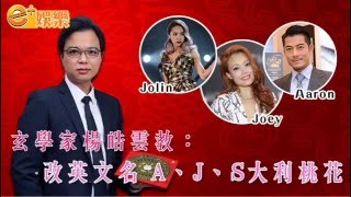 玄學家楊皓雲教 改英文名a J S大利桃花 Youtube