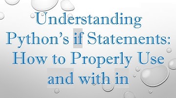 Understanding Python