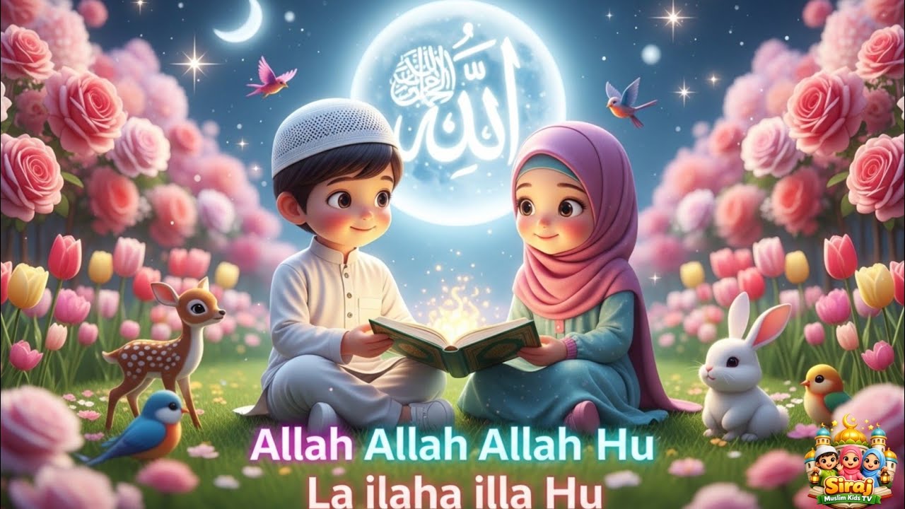 Allah Allah Allah Hu La ilaha illa Hu | Pure Hearts of Muslim kids, Beautiful 3D Muslim Kids Nasheed