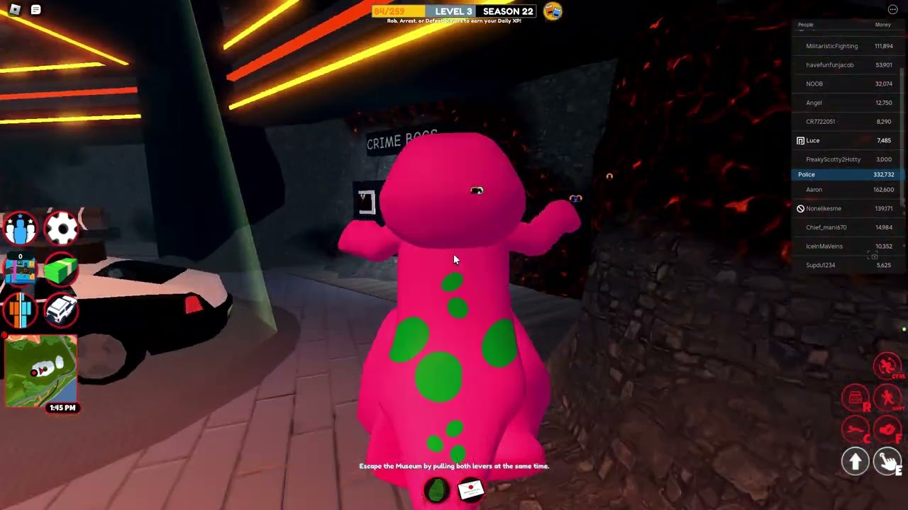 Trolling As Barney On Roblox Jailbreak YouTube 