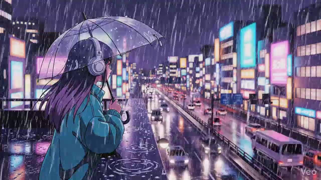Neon Lights & Rain 🌧️ Japanese Lofi Chillhop