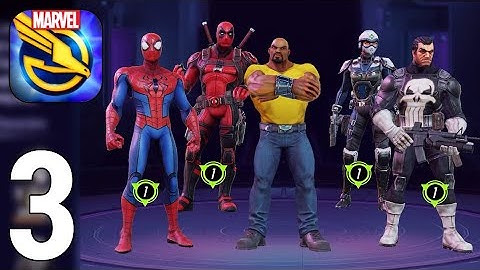 MARVEL Strike Force Gameplay Walkthrough Part 3 - Train Characters [iOS/Android Games]