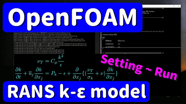 【OpenFOAM tutorial#7】How to run a job with RANS k-ε model【fluid mechanics】