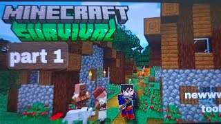 Minecraft Survial Series:- part 1☺️#minecraft#survialgame#survialseries#superman#stonetools#part1 