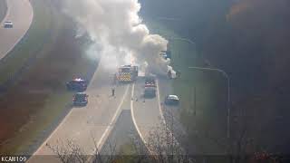 Delaware: Car Carrier Fire